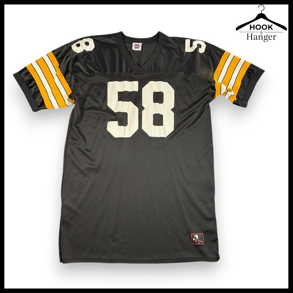 Vintage Steelers Jack Lambert 58 Stitched NFL Jersey Made USA 3XL 90s Sand-Knit